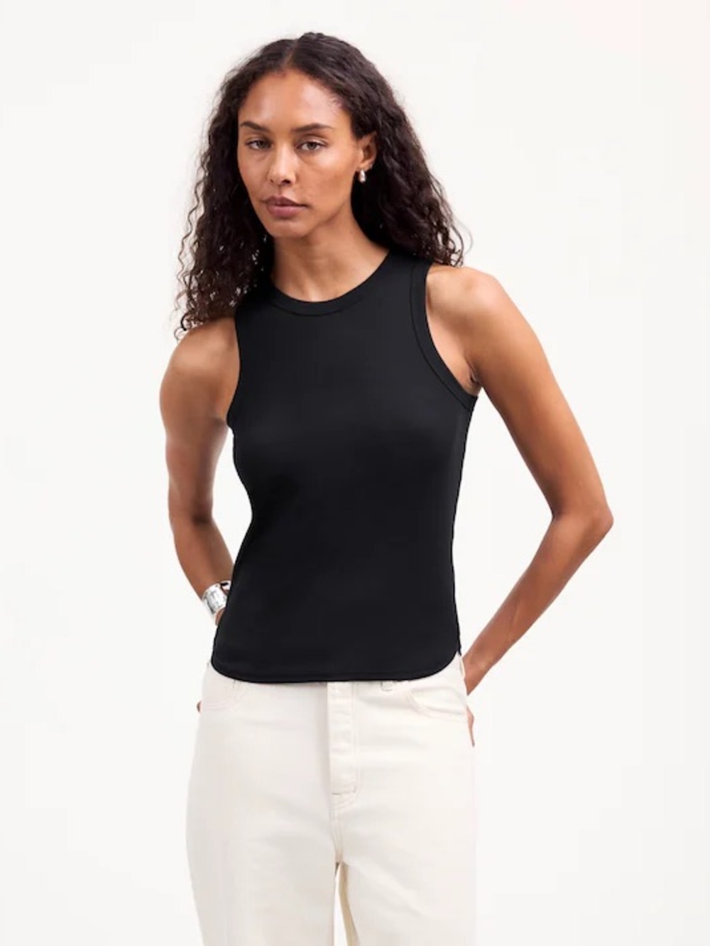 MADEWELL (Re)generative Cotton Ribbed Cutaway Tank - size medium